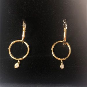 Gold hoop earrings brand new